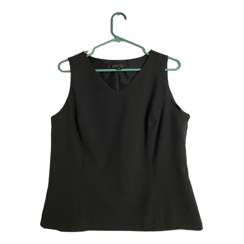 Kasper 8 Petite Black Blouse